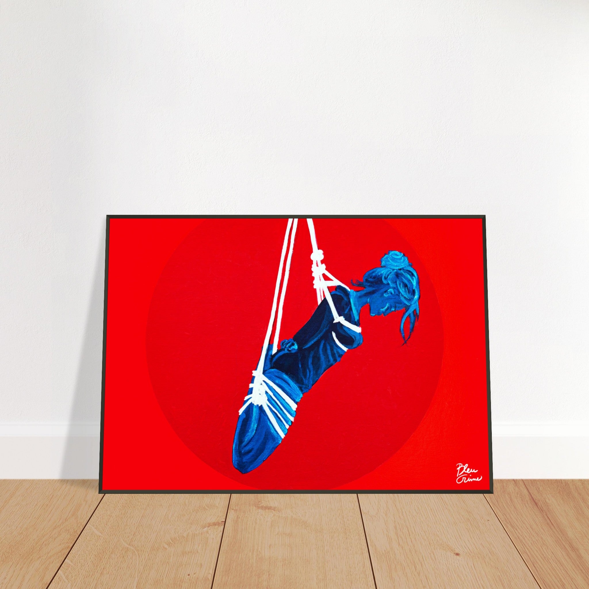 Hanging on - Framed art print on matte 200gsm Paper